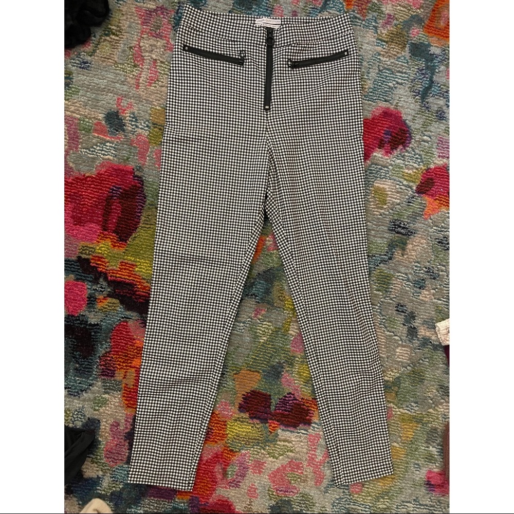 NEVER WORN Plaid zip pants